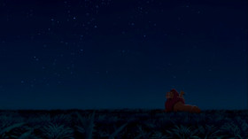 - We're pals, right?
- Right. 
- And we'll always be together, right? 
- Simba, let me tell you something that my father told me. Look at the stars. The great kings of the past look down on us from those stars. So whenever you feel alone, just remember that those kings will always be there to guide you. And so will I.