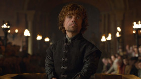 - Tyrion of the House Lannister, you stand accused by the Queen Regent of regicide. Did you kill King Joffrey?
- No.
- Did your wife, the Lady Sansa?
- Not that I know of.
- How would you say he died, then?
- Choked on his pigeon pie.
- So you would blame the bakers?
- Or the pigeons. Just leave me out of it.