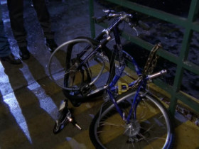 It's a riddle. Two guys destroyed your bike with a crowbar and a bat. One of 'em wasn't me.