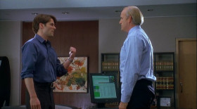 Oh, and Dad, that thing? It's crap. You got ripped off. [pointing at a painting on a wall] And it's upside down.