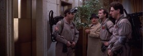 - What are you supposed to be, some kind of a cosmonaut?
- No, we're exterminators. Somebody saw a cockroach up on 12th. 
- That's gotta be some cockroach.
- Bite your head off, man.