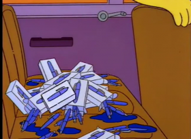 Yeah. Another day, another box of stolen pens.