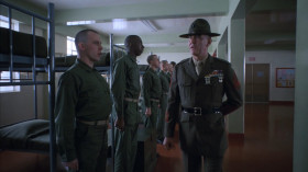 - I am Gunnery Sergeant Hartman, your senior drill instructor. From now on, you will speak only when spoken to... and the first and last words out of your filthy sewers will be "sir." Do you maggots understand that?
- Sir, yes, sir.
-Bullshit. I can't hear you. Sound off like you got a pair.